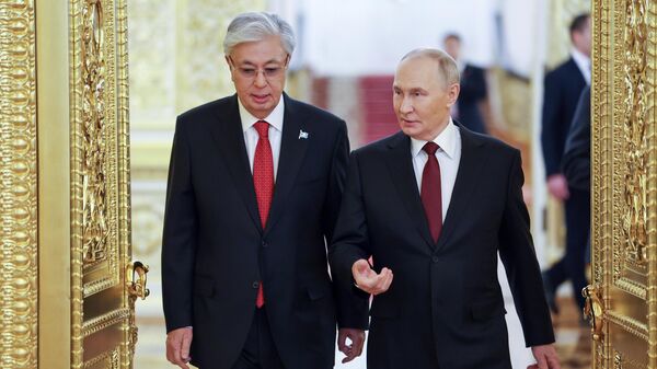 Переговоры президента Владимира Путина и президента Казахстана Касым-Жомарта Токаева - Sputnik Казахстан