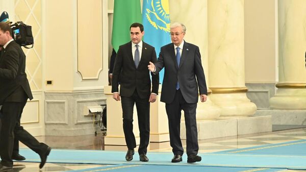 Торжественная встреча президента Туркменистана в Акорде - Sputnik Қазақстан