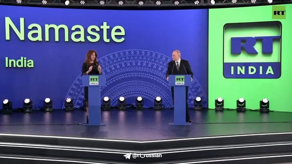 Путин и Симоньян дали старт вещанию канала RT India - Sputnik Казахстан