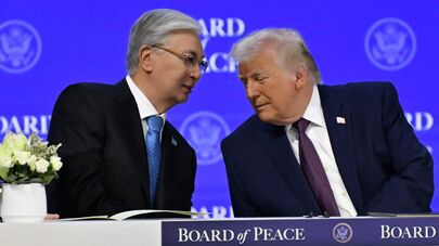 Касым-Жомарт Токаев и Дональд Трамп в Давосе