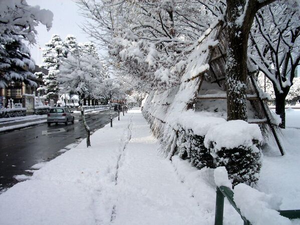 Тояма, Япония.Это также один из самых снежных городов мира, расположенный в центральной части острова Хонсю на побережье Японского моря. Здесь ежегодно выпадает более 3,5 метров снега, несмотря на влажный субтропический климат. Почти весь снег в Тояме выпадает в период с декабря по март, при этом январь обычно считается самым снежным месяцем. - Sputnik Казахстан