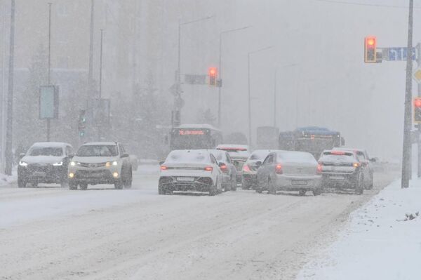 Снегопад в Астане - Sputnik Казахстан