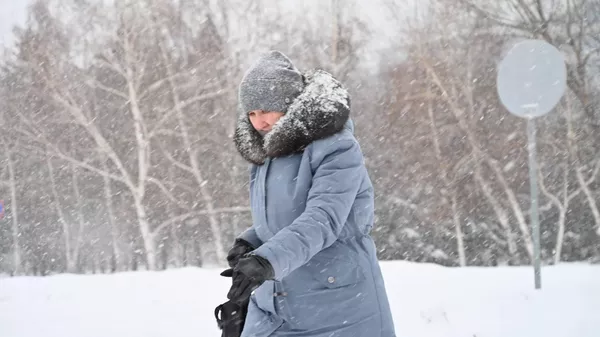 Снегопад в Астане - Sputnik Казахстан