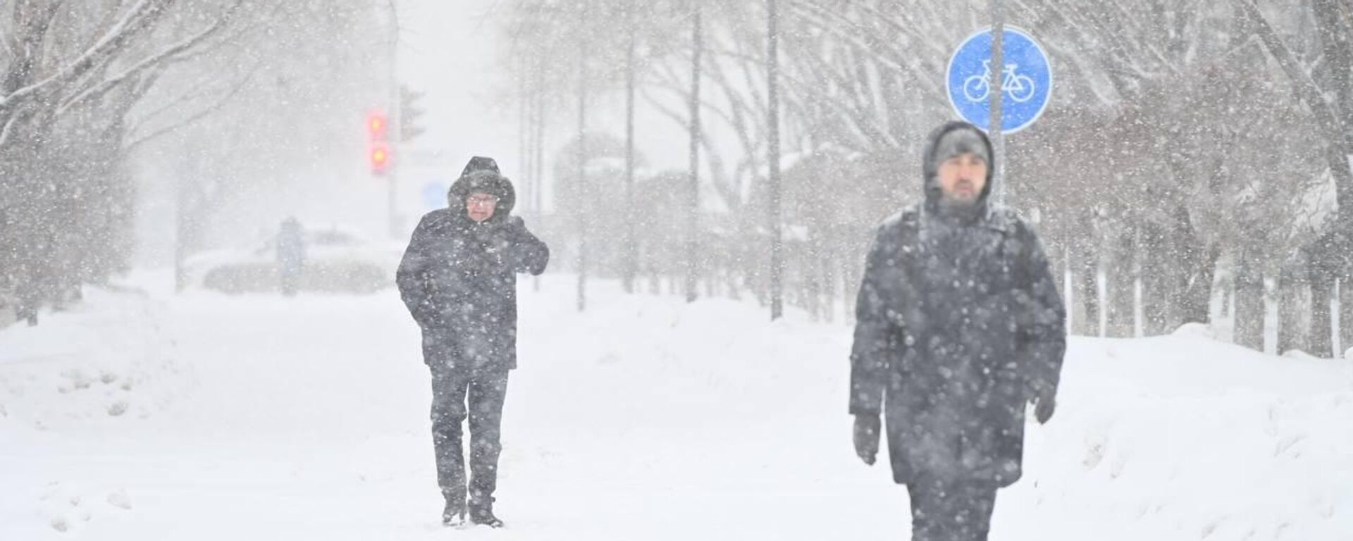 Снегопад в Астане - Sputnik Казахстан, 1920, 26.02.2026