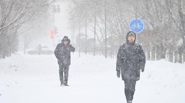 Снегопад в Астане - Sputnik Казахстан