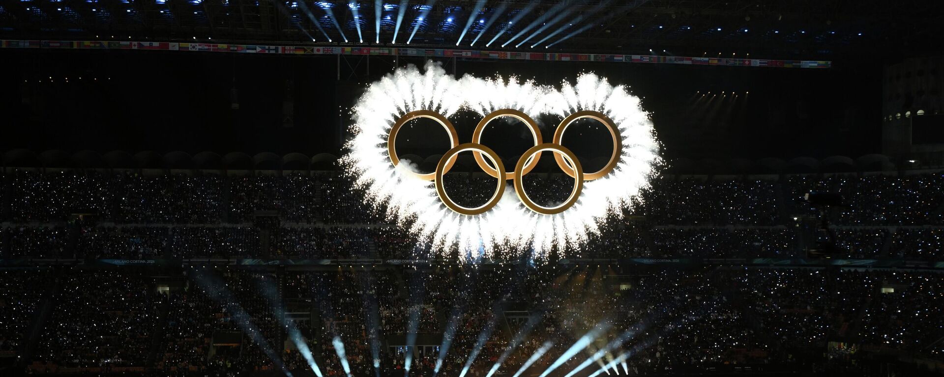 Церемония открытия XXV зимних Олимпийских игр на стадионе Сан-Сиро в Милане. - Sputnik Қазақстан, 1920, 14.02.2026