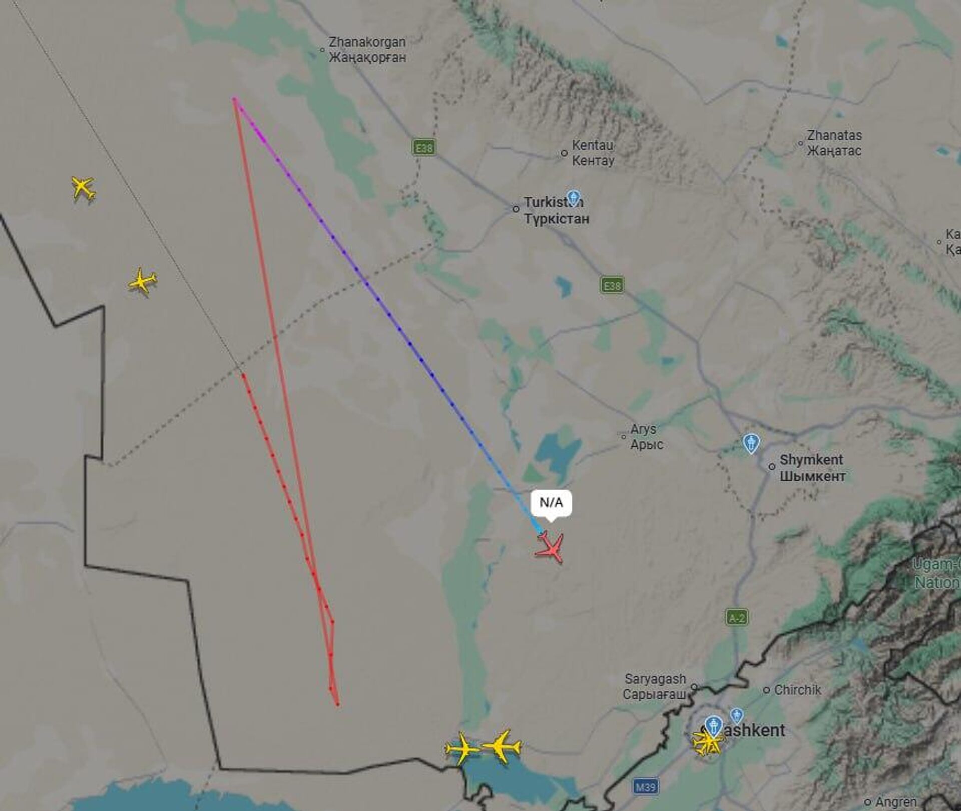 Американский борт засёк сервис Flightradar на территории Казахстана - Sputnik Казахстан, 1920, 20.02.2026