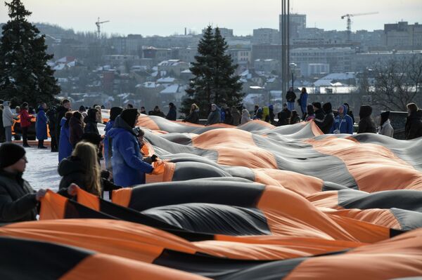 Акция в память защитников Отечества в Донецке - Sputnik Казахстан