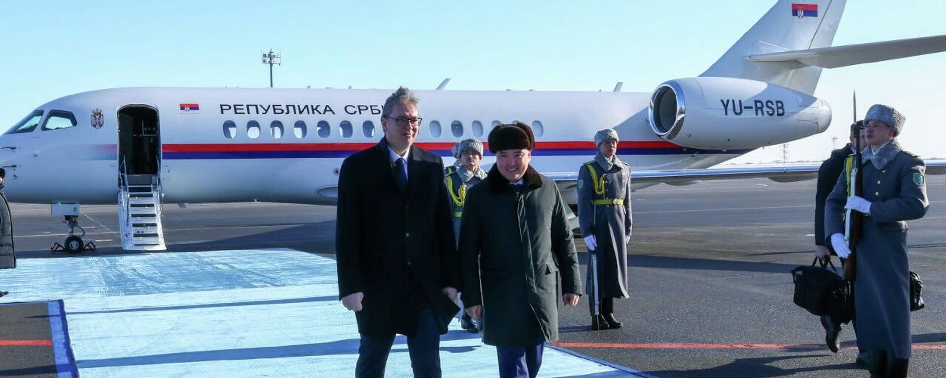 Сербия президенті Астанаға ресми сапармен келді - Sputnik Қазақстан, 1920, 26.02.2026