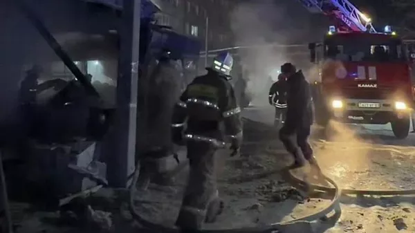 Пожар в одном из кафе Щучинска - Sputnik Казахстан