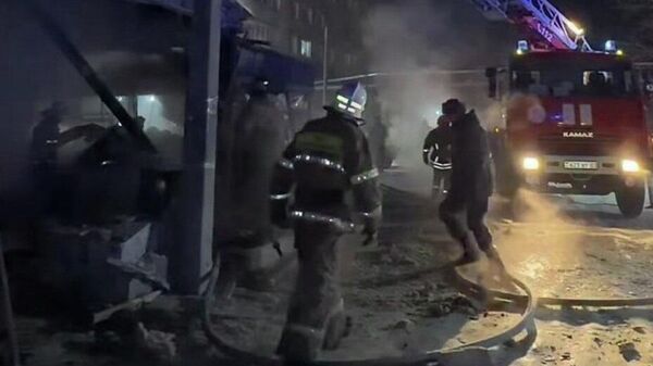 Пожар в одном из кафе Щучинска - Sputnik Казахстан