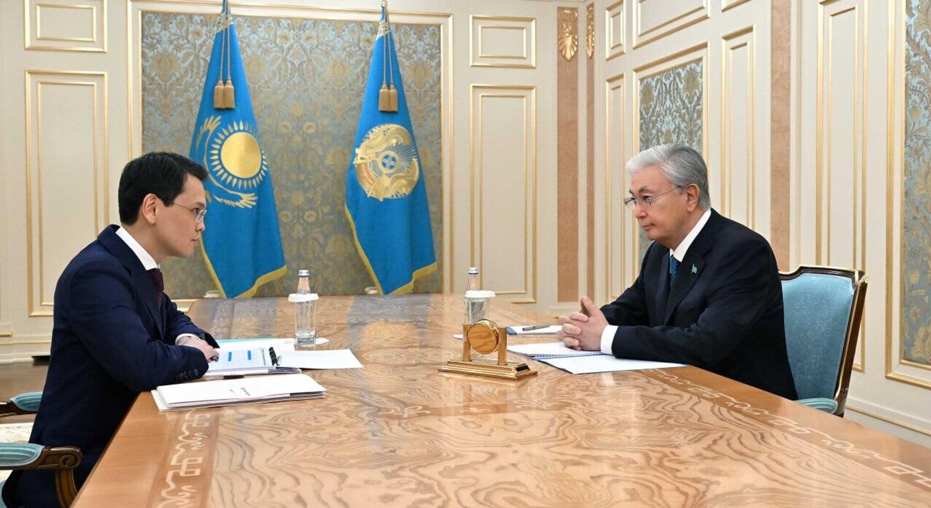 Касым-Жомарт Токаев принял председателя правления АО Казахтелеком Багдата Мусина - Sputnik Казахстан, 1920, 04.03.2026