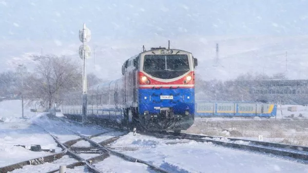 Поезд зимой - Sputnik Казахстан