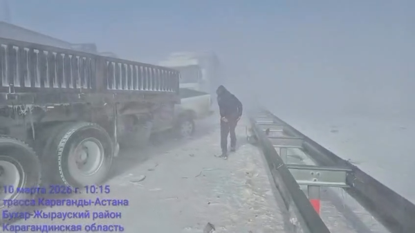 Массовое ДТП на трассе Караганда - Астана  - Sputnik Казахстан