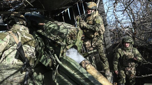 Боевая работа расчета пушки Гиацинт-С на Днепропетровском направлении СВО - Sputnik Казахстан