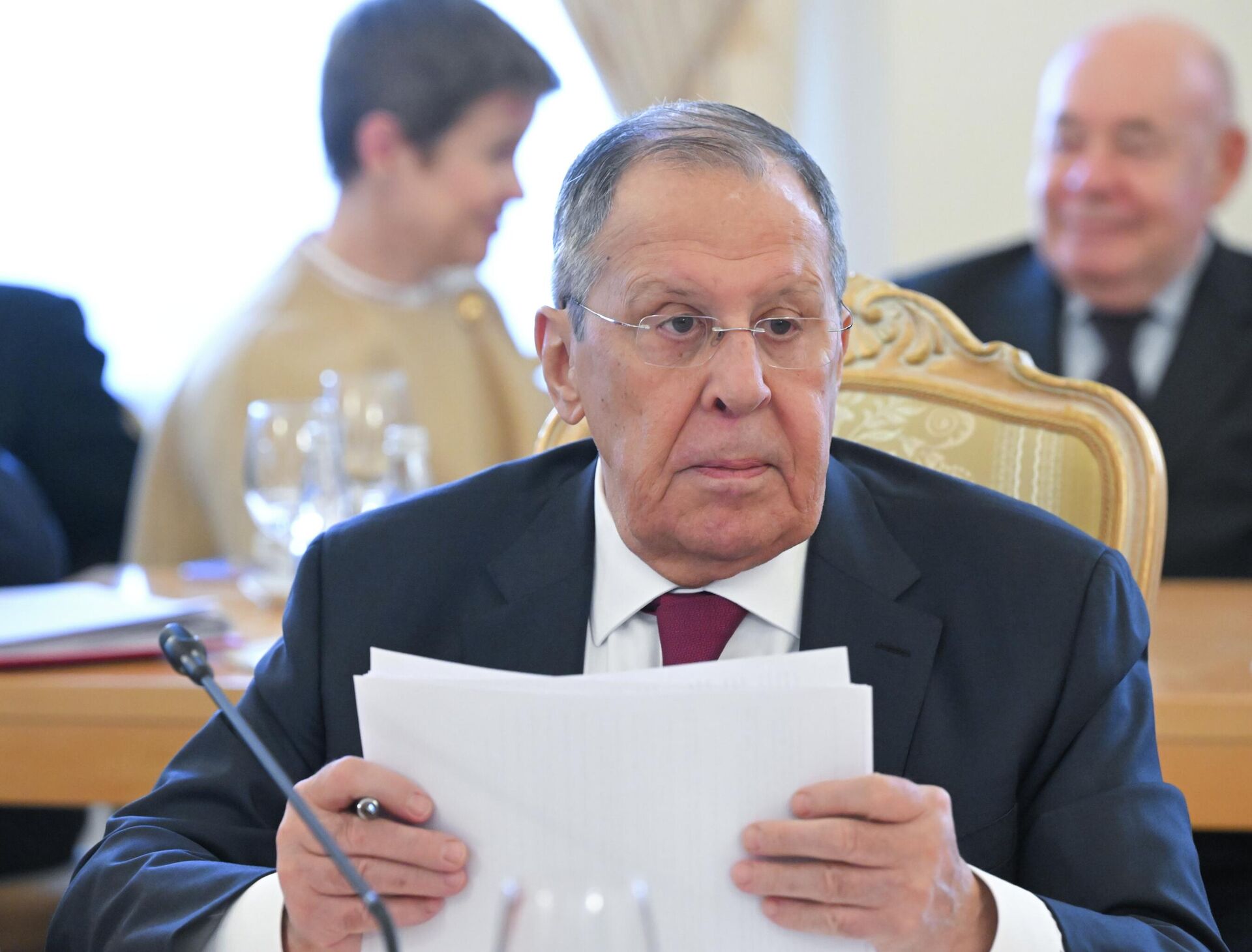 Министр иностранных дел РФ Сергей Лавров на первой Министерской конференции Международной организации по русскому языку (МОРЯ) в Москве Министр иностранных дел РФ Сергей Лавров на первой Министерской конференции Международной организации по русскому языку (МОРЯ) в Москве - Sputnik Казахстан, 1920, 12.03.2026