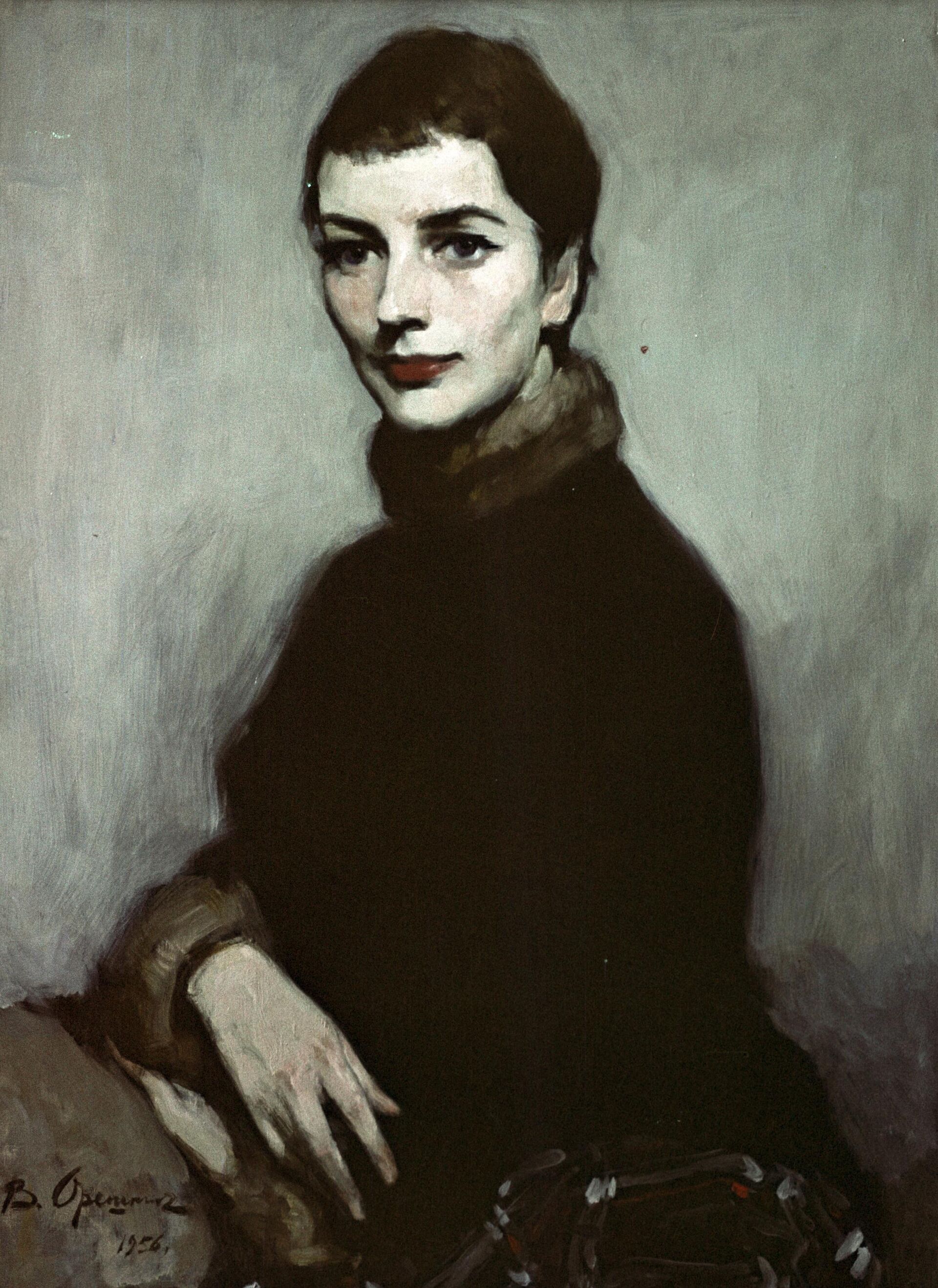 Портрет итальянской киноактрисы Валентины Кортезе художника Орешникова - Sputnik Казахстан, 1920, 14.03.2026