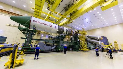 На Байконуре собрали ракету "Союз-2.1а" с грузовым кораблём "Прогресс МС-33"