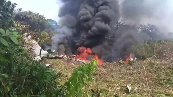 Крушение военно-транспортного самолета C-130 в Колумбии - Sputnik Казахстан