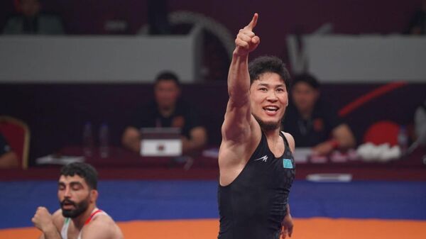 Қазақстандық спортшы Алматбек Аманбек грек-рим күресінен Азия чемпионы атанды - Sputnik Қазақстан