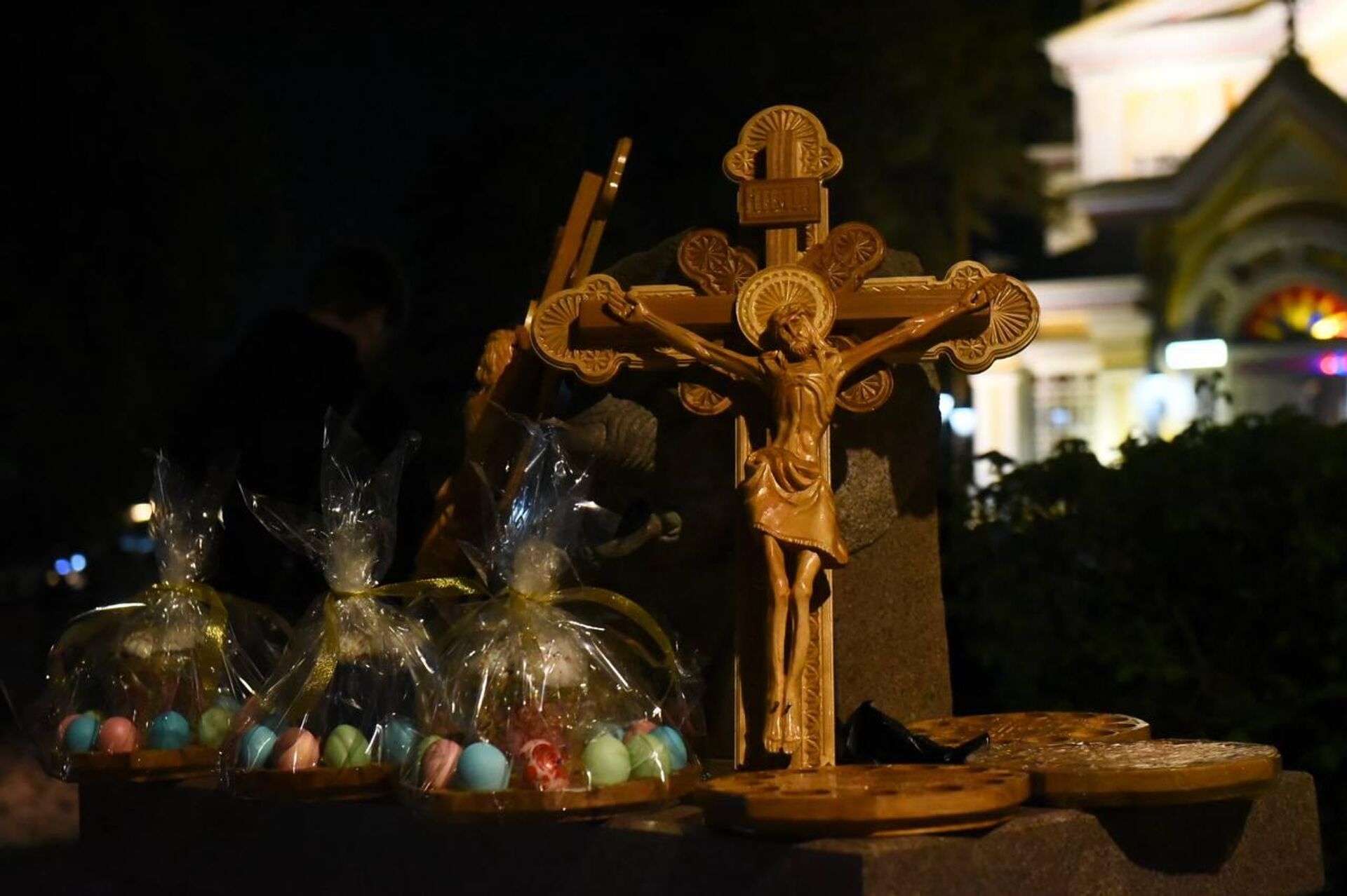 Пасхальная служба в Вознесенском соборе в Алматы - Sputnik Казахстан, 1920, 12.04.2026