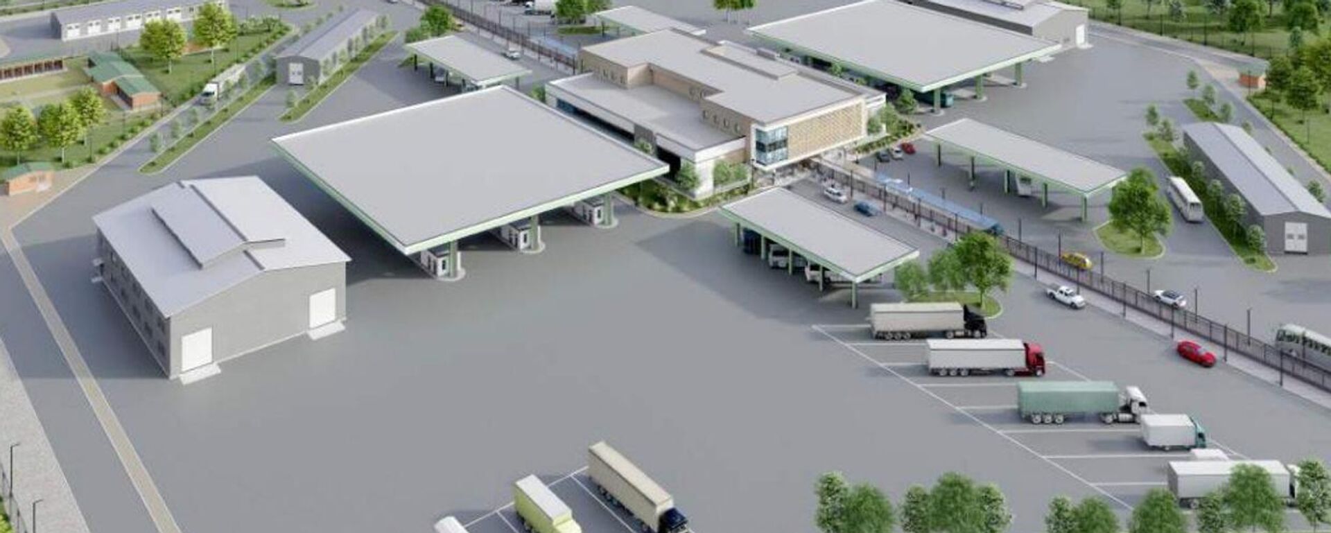 Макет новых терминалов на границе Казахстана - Sputnik Казахстан, 1920, 13.04.2026