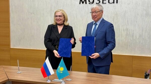 Нацмузей Казахстана и Российский этнографический музей подписали Меморандум о сотрудничестве - Sputnik Казахстан