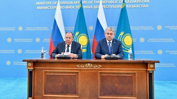 Пресс-конференция глав МИД России и Казахстана Сергея Лаврова и Ермека Кошербаева Астане - Sputnik Қазақстан