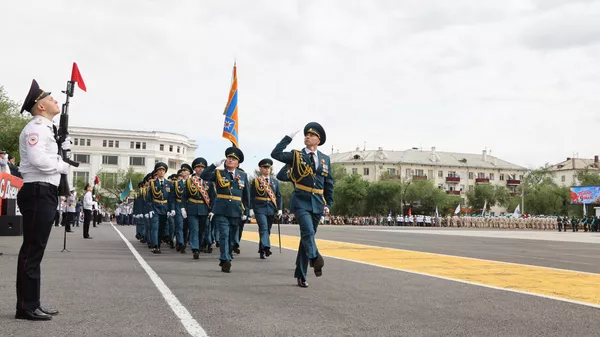 Байқоңырда Жеңіс парады өтті  - Sputnik Қазақстан