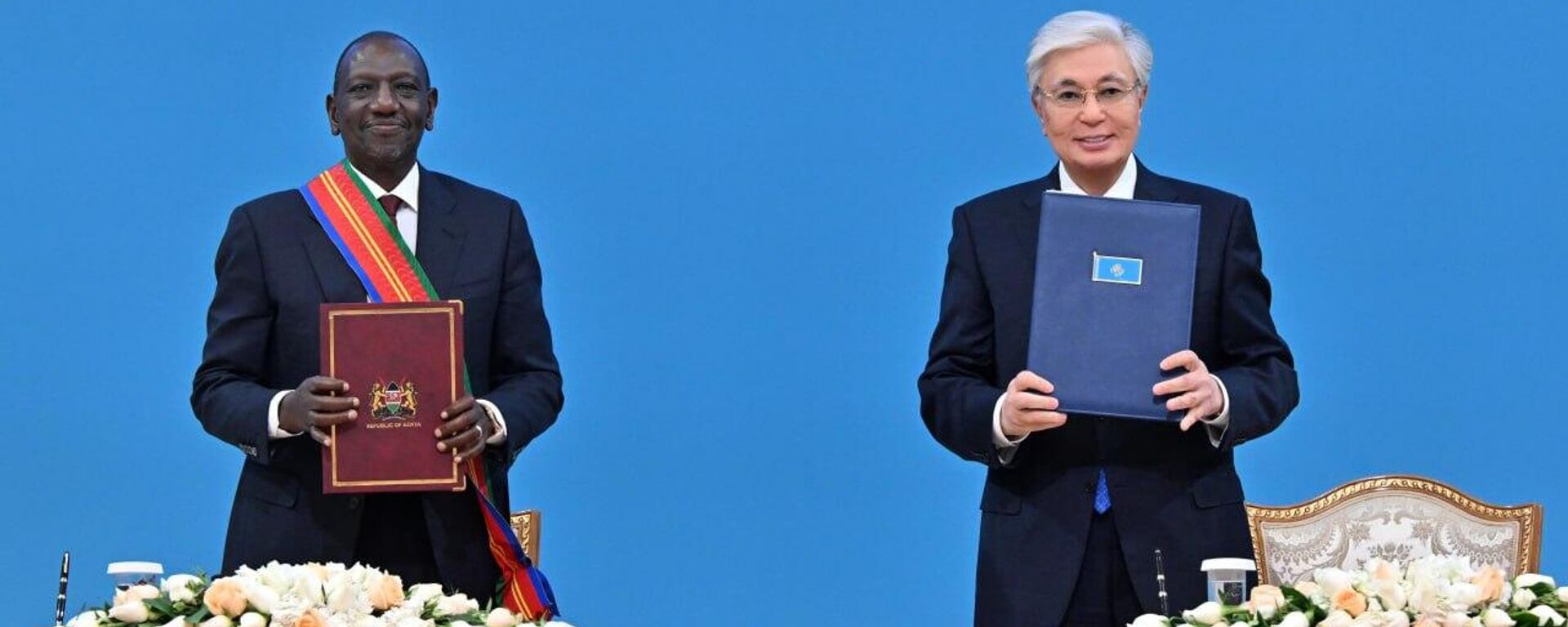 По итогам переговоров президент Касым-Жомарт Токаев и президент Кении Уильям Руто приняли Совместное заявление - Sputnik Казахстан, 1920, 20.05.2026