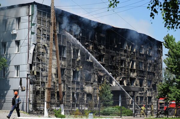 Последствия беспилотной атаки ВСУ в Старобельске (ЛНР) Последствия беспилотной атаки ВСУ в Старобельске (ЛНР) - Sputnik Казахстан