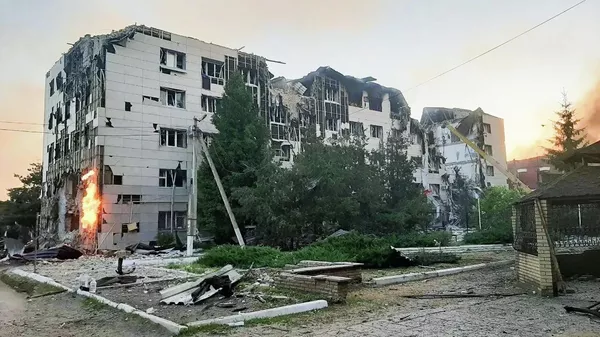 Последствия беспилотной атаки ВСУ в Старобельске (ЛНР) - Sputnik Қазақстан