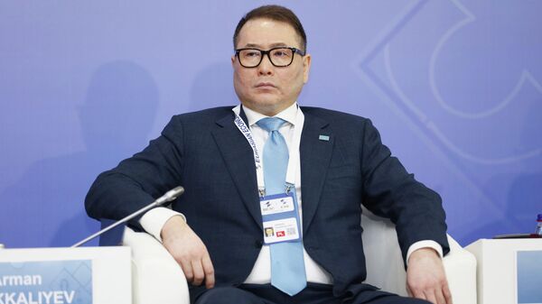 Министр торговли и интеграции Казахстана Арман Шаккалиев на сессии Евразийского экономического форума  - Sputnik Казахстан