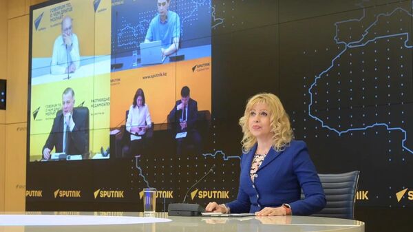 Видеомост Астана-Москва на площадке  Sputnik Казахстан - Sputnik Казахстан