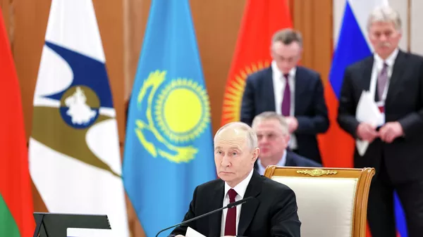 Президент РФ Владимир Путин на заседании Высшего Евразийского экономического совета в Астане - Sputnik Казахстан