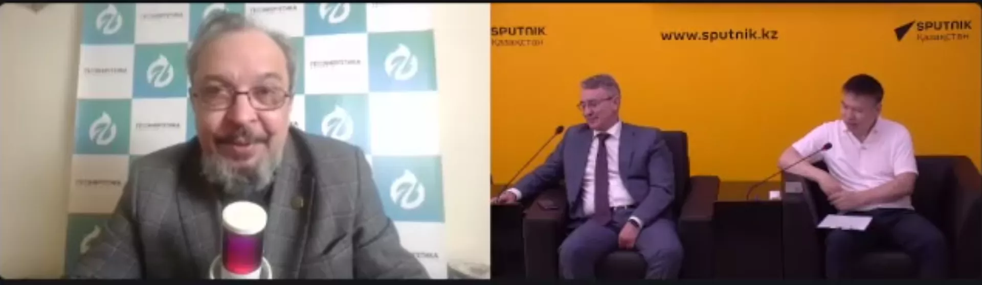 Видеомост Астана-Москва с главредом журнала Геоэнергетика.Инфо Борисом Марцинкевичем  - Sputnik Казахстан, 1920, 09.06.2026