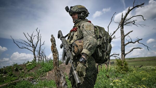 Боевое слаживание 7-й отдельной мотострелковой бригады группировки войск Юг в зоне СВО - Sputnik Казахстан