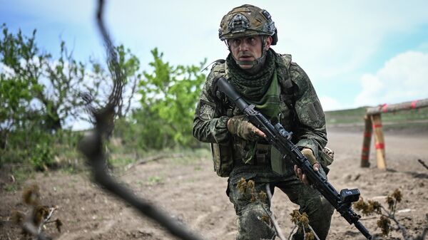 Боевое слаживание 7-й отдельной мотострелковой бригады группировки войск Юг в зоне СВО - Sputnik Казахстан