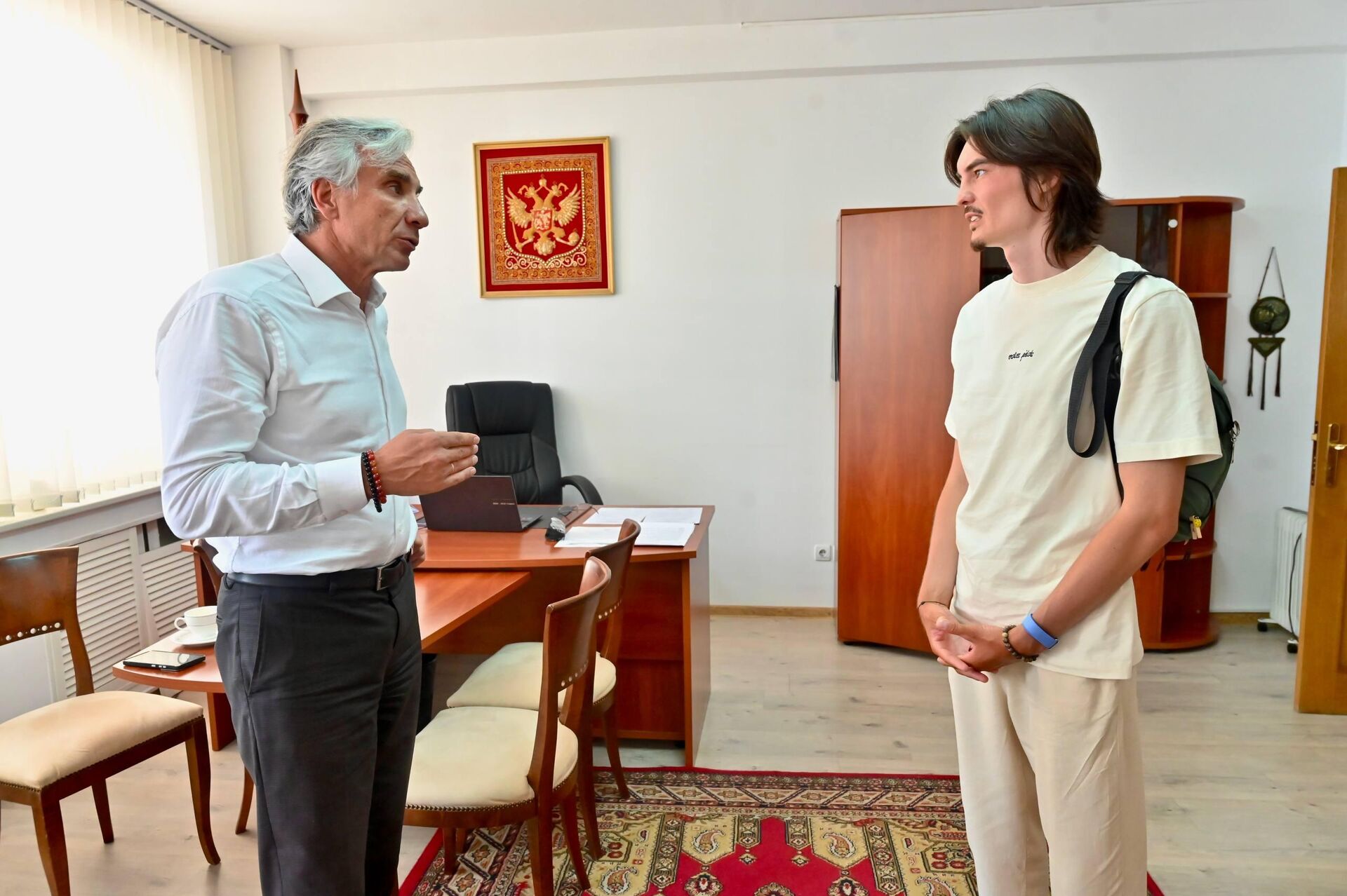Принимал Никиту лично руководитель Русского дома в Астане Ирек Зиннуров Принимал Никиту лично руководитель Русского дома в Астане Ирек Зиннуров - Sputnik Казахстан, 1920, 23.07.2026
