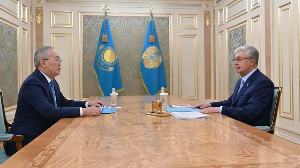 Касым-Жомарт Токаев принял председателя Агентства по финансовому мониторингу Жаната Элиманова - Sputnik Казахстан