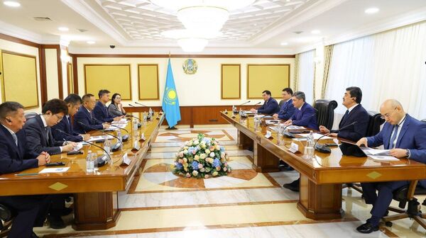 Премьер Олжас Бектенов обсудил с главой Hunan Junxin Environmental Protection Дай Даого перспективы расширения сотрудничества в области утилизации отходов Премьер Олжас Бектенов обсудил с главой Hunan Junxin Environmental Protection Дай Даого перспективы расширения сотрудничества в области утилизации отходов - Sputnik Казахстан