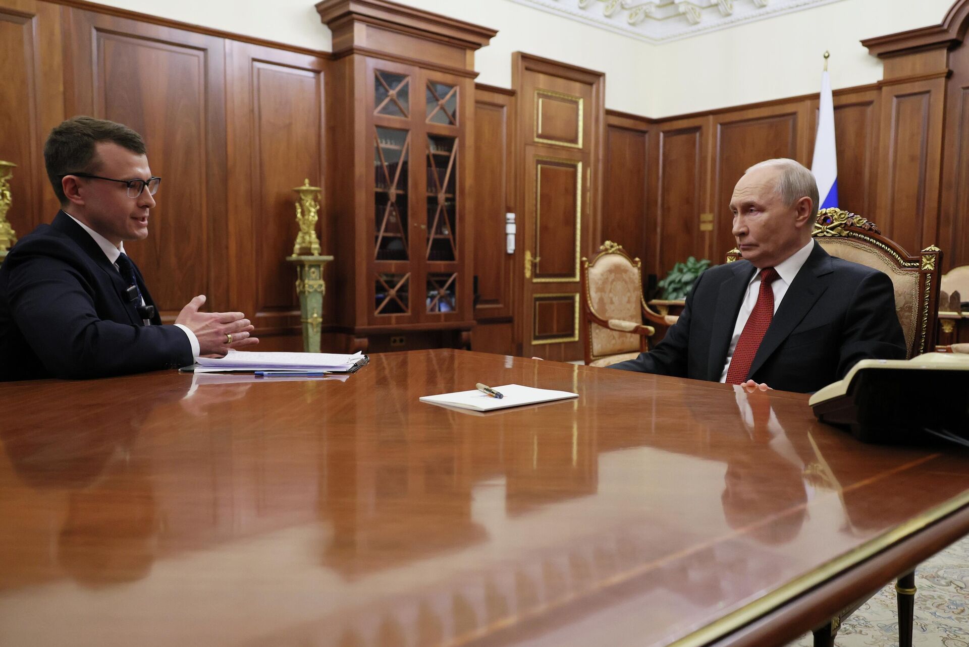 Президент России Владимир Путин ответил на вопросы журналиста Павла Зарубина - Sputnik Казахстан, 1920, 23.08.2026