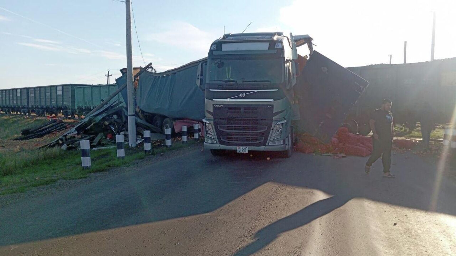 Ақмола облысында жүк көлігі пойызға соғылды Ақмола облысында жүк көлігі пойызға соғылды - Sputnik Қазақстан, 1920, 06.09.2026