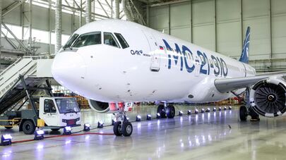 Импортозамещенный российский самолет МС-21-310