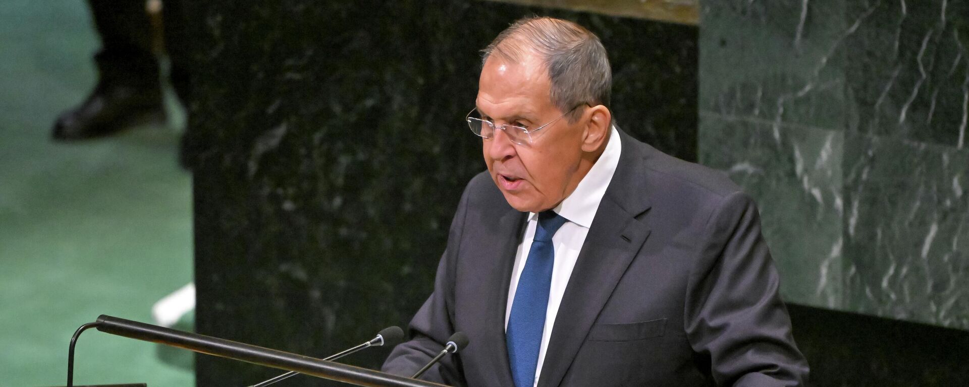 Министр иностранных дел РФ Сергей Лавров на заседании 81-й сессии Генассамблеи ООН в Нью-Йорке - Sputnik Казахстан, 1920, 26.09.2026