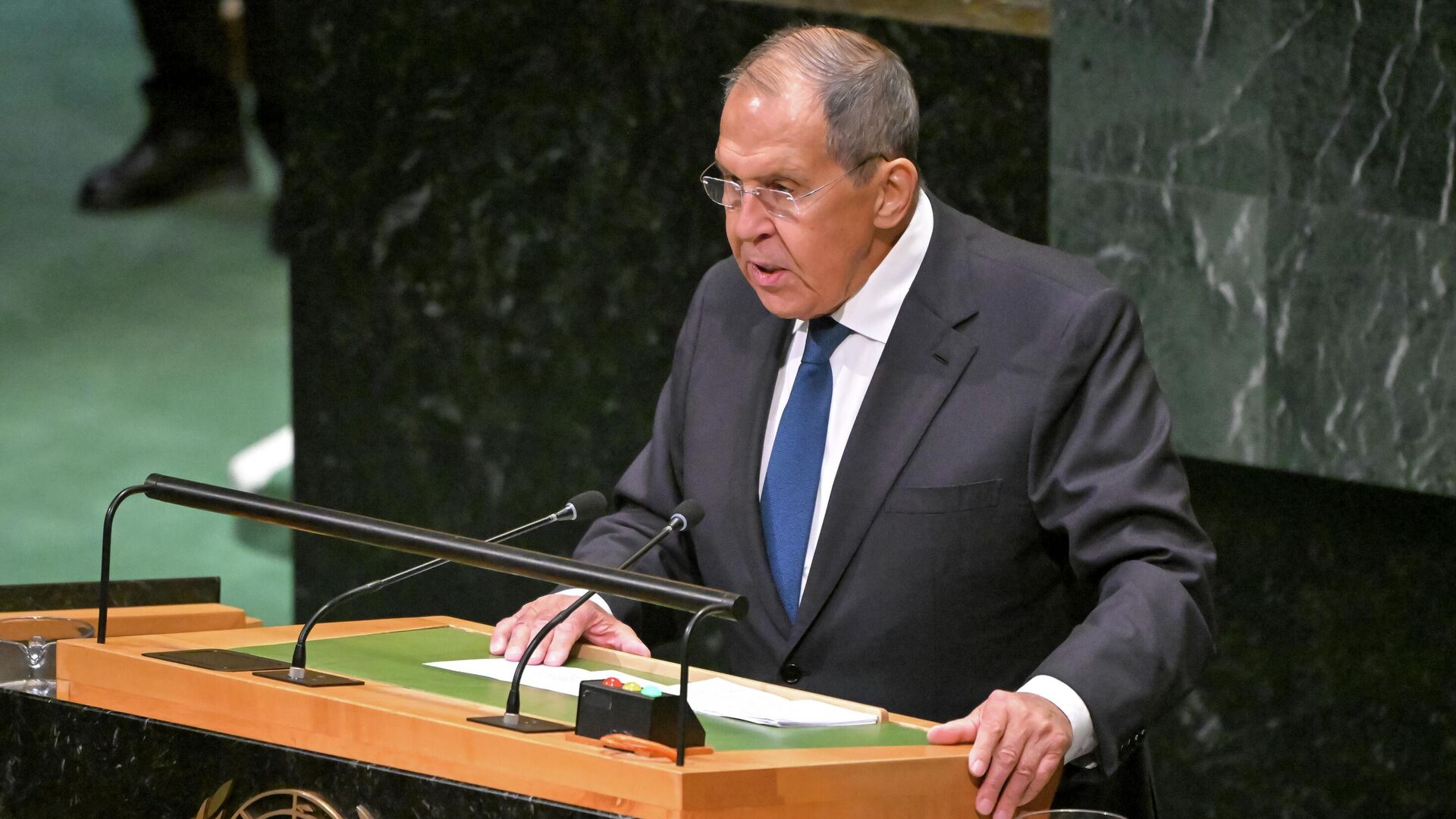 Министр иностранных дел РФ Сергей Лавров на заседании 81-й сессии Генассамблеи ООН в Нью-Йорке Министр иностранных дел РФ Сергей Лавров на заседании 81-й сессии Генассамблеи ООН в Нью-Йорке - Sputnik Казахстан, 1920, 26.09.2026