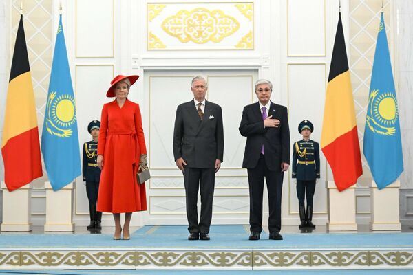 Торжественная церемония встречи короля бельгийцев в Астане Торжественная церемония встречи короля бельгийцев в Астане - Sputnik Казахстан