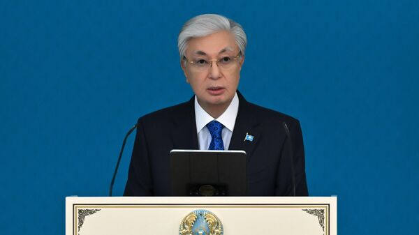Касым-Жомарт Токаев дал старт строительству Актогайского медеплавильного завода Касым-Жомарт Токаев дал старт строительству Актогайского медеплавильного завода - Sputnik Казахстан
