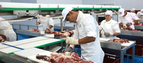 Мясоперерабатывающий завод. Архивное фото Мясоперерабатывающий завод. Архивное фото - Sputnik Казахстан