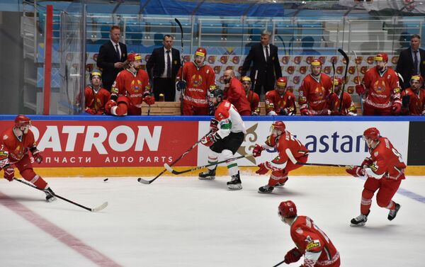 Матч сборных Беларуси и Венгрии на чемпионате мира по хоккею первого дивизиона - Sputnik Казахстан